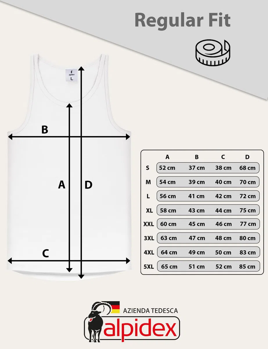 ALPIDEX Pacco da 5 Canotte da Uomo 100% Cotone Canotta Palestra Magliette Intime Canottiere