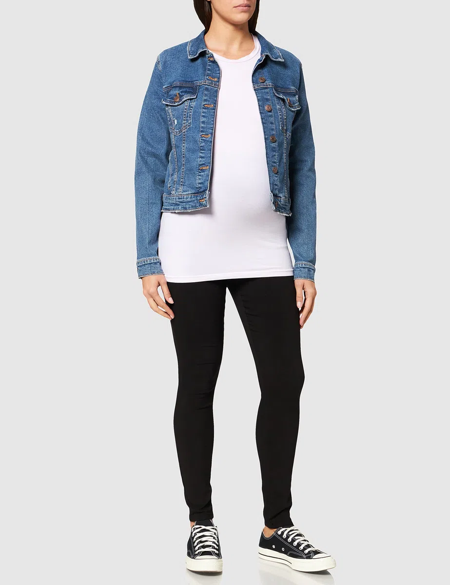 Mamalicious - Mllucy - Pantaloni Slim Neri A. Noos, Pantaloni Donna