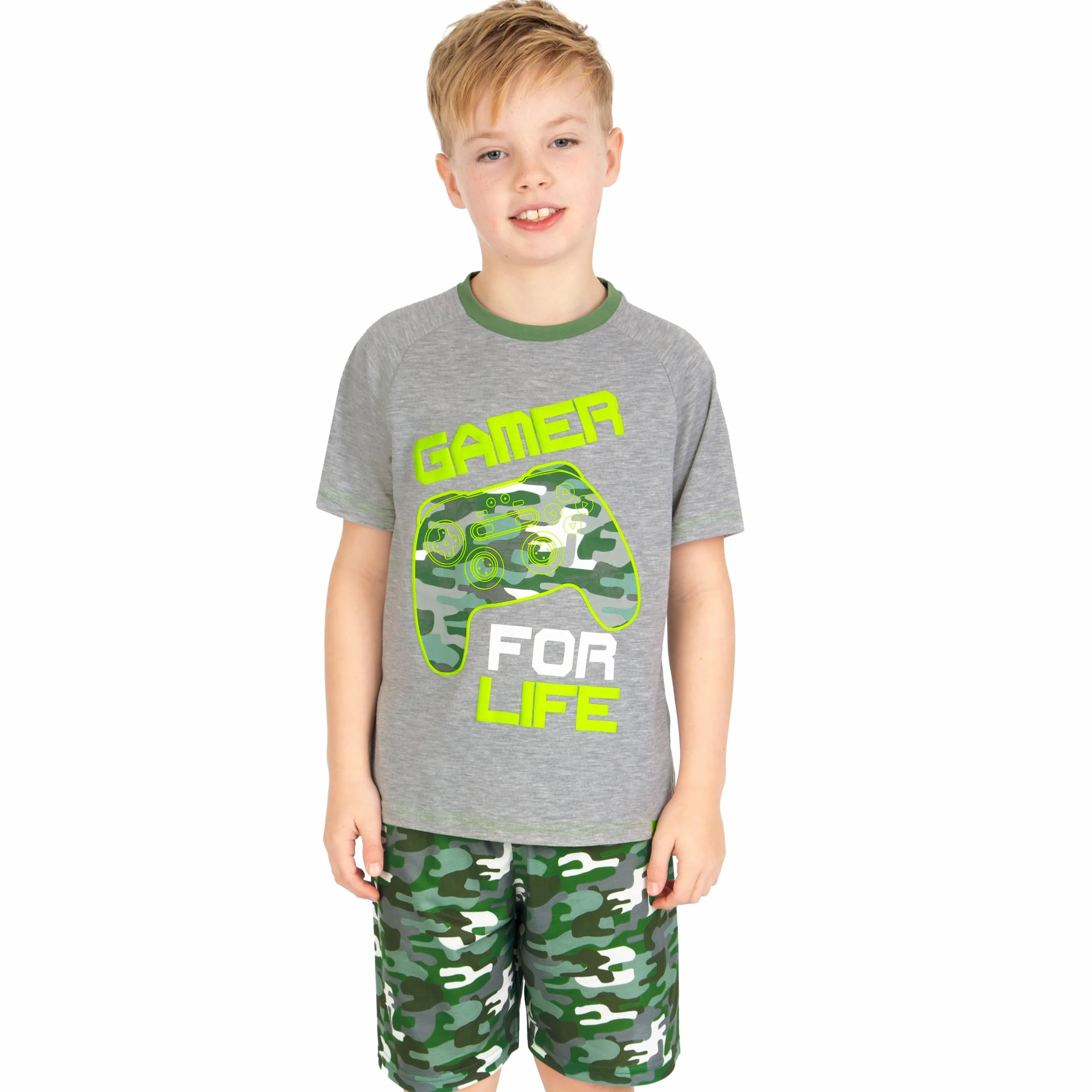 Harry Bear Pigiama Bambino, Pigiama Gamer per Bambini, Set Pigiama Corto da Gioco