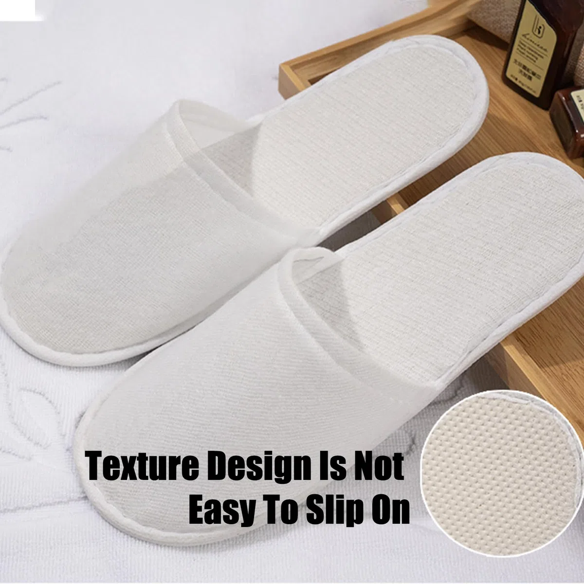 Pantofole Hotel - Ciabatte Ospiti in Spugna con Suola Antiscivolo, Set Monouso Unisex per Albergo Casa Viaggio Bagno, Taglia Unica, 12 Coppia