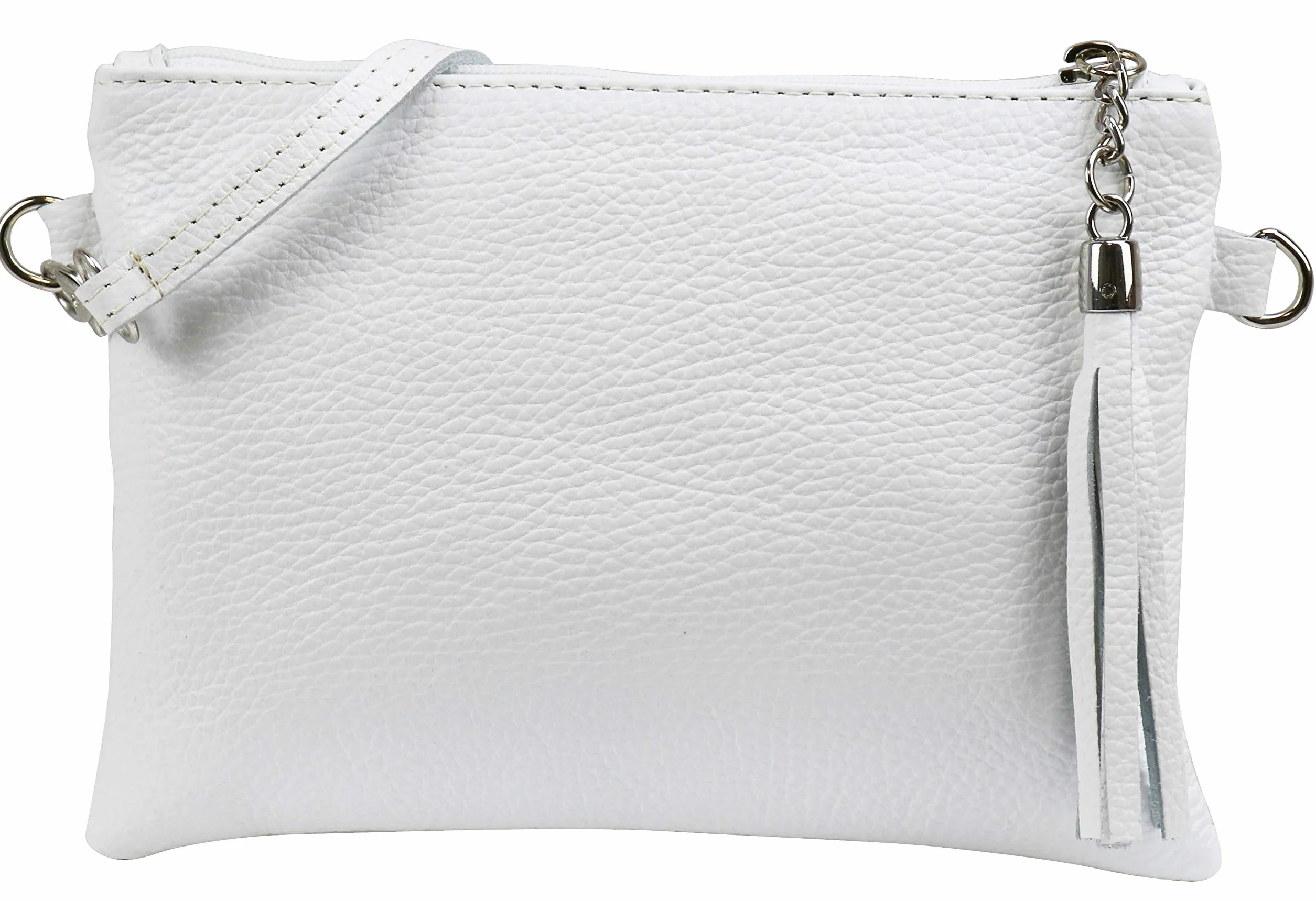 SH Leder, Anny G248 - Borsetta a tracolla in vera pelle, pochette, borsa da sera, 22 x 15 cm
