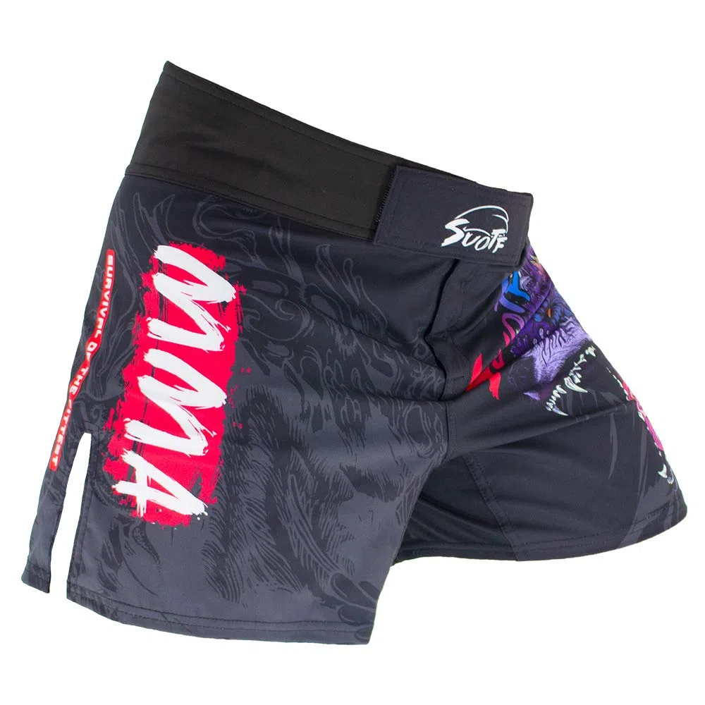 Pantaloncini da combattimento da uomo, per MMA, BJJ, boxe, da uomo