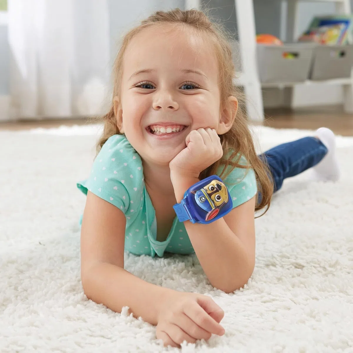 VTech PAW Patrol - Orologio Interattivo di Chase, Orologio per Bambini con 4 Giochi, Schermo a Colori, Inclusa Voce di Ryder, Funzione Sveglia e Timer, Lingua Italiana, Batterie Incluse, 3-7 Anni