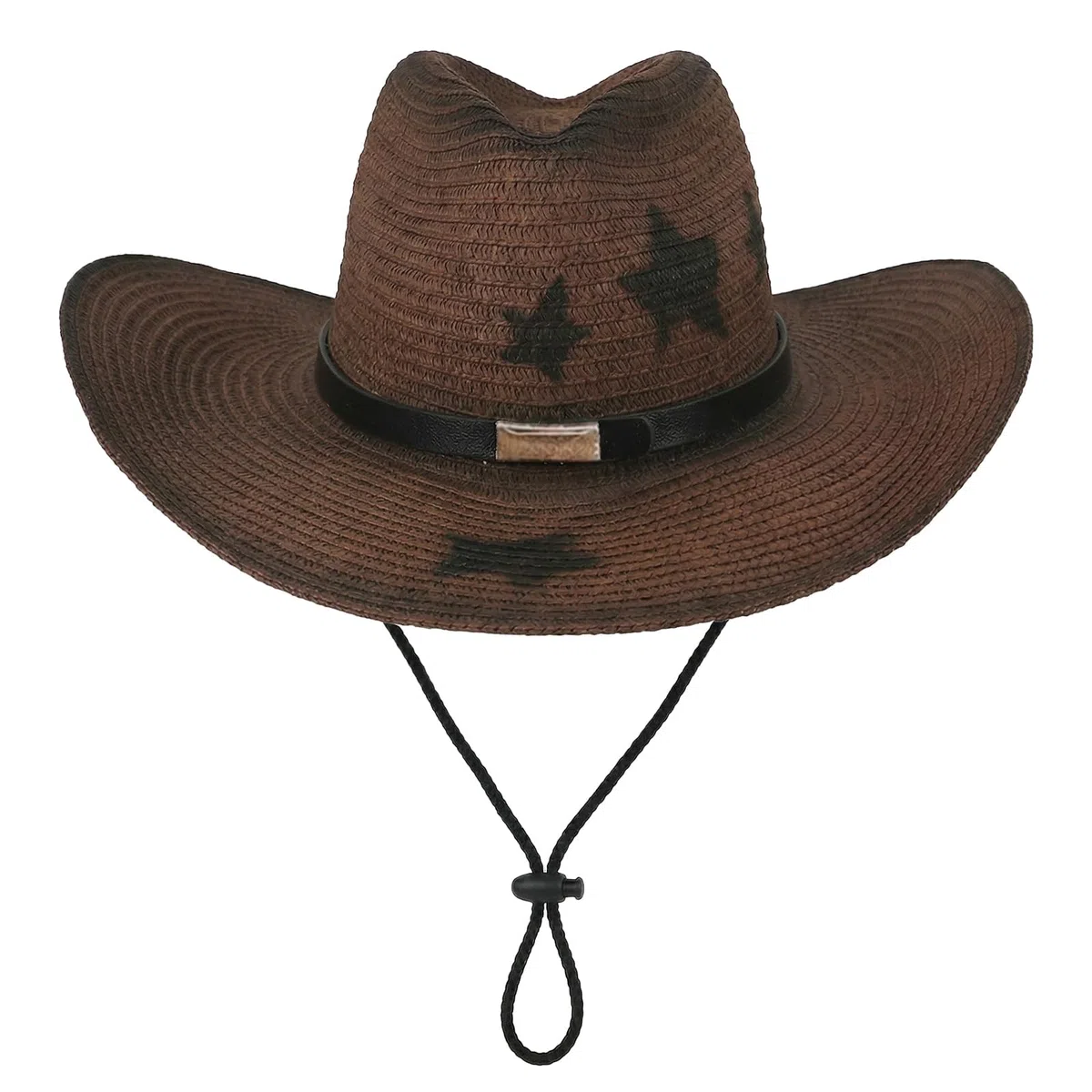 JIAHG Cappello da cowboy, unisex, cappello di paglia da uomo, cappello estivo, cappello da sole, cappello da pirata, cappello da spiaggia