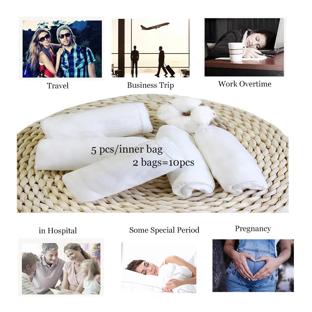 STARLY Mutandine da Viaggio monouso da Donna in Puro Cotone 100% Slip da Nonna Bianco (10Pk)