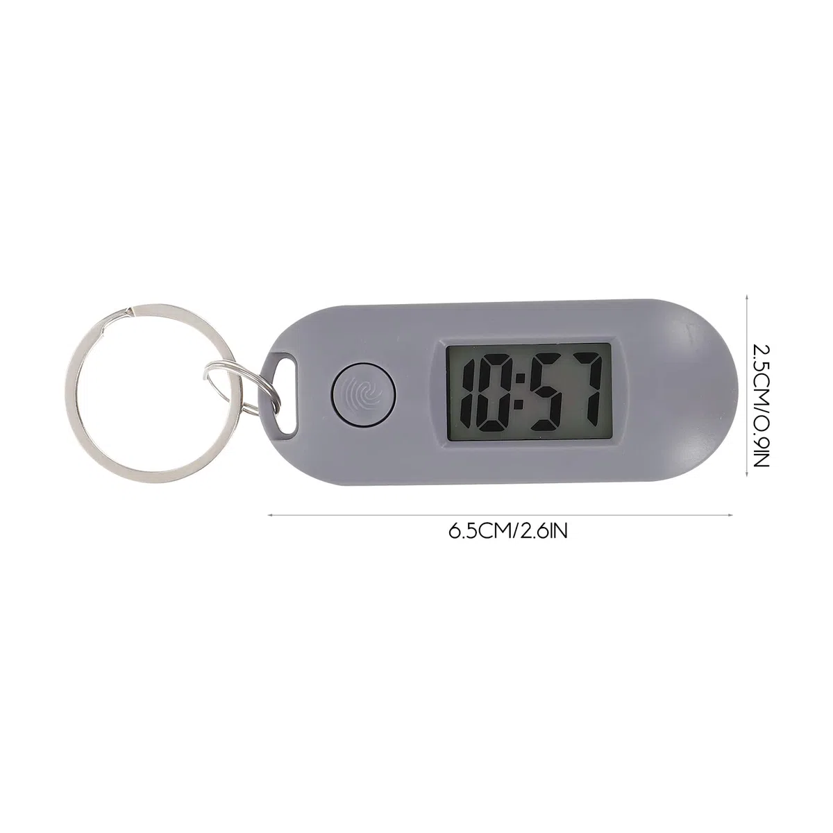 Gatuida Portachiavi orologio da tasca clip: orologio elettronico digitale LED luminoso zaino orologio portachiavi per bambini infermiere studenti test casa ufficio uso esterno