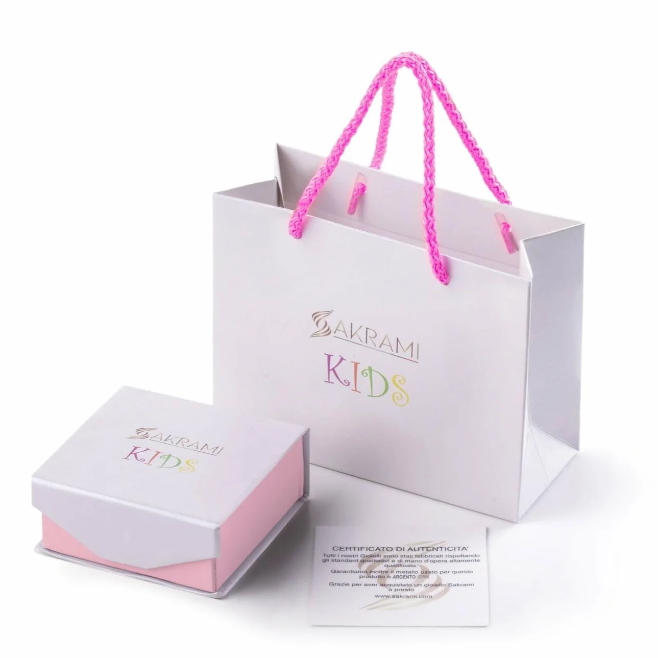 Sakrami Orecchini in Argento 925 con Perno per Bambini Margherita Smaltata - Kids Collection + Confezione Regalo Personalizzata - Orecchini per Nascita Comunione Battesimo Compleanno