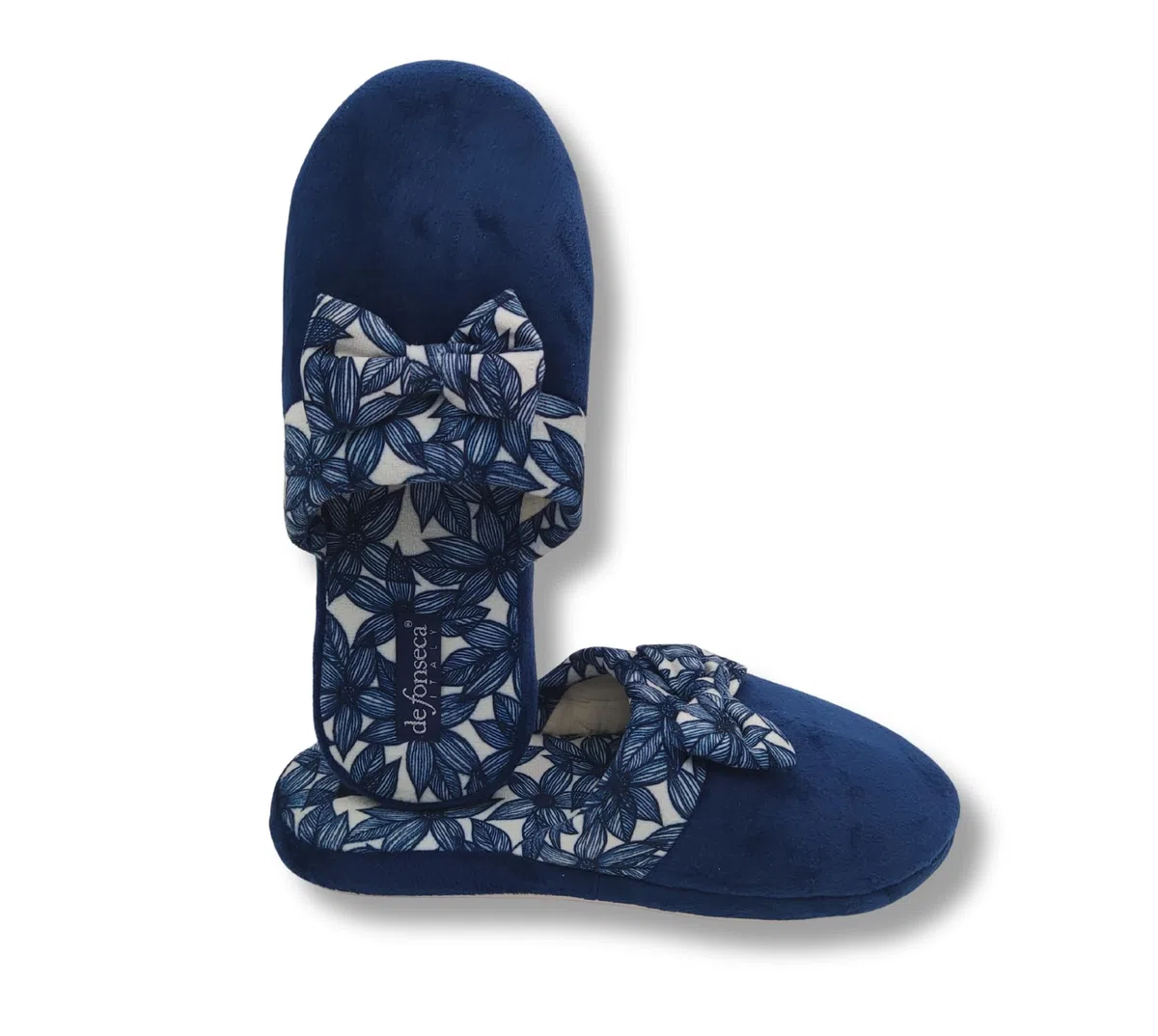 de fonseca Ciabatte alla Romana Suola in Gomma Antiscivolo, Pantofole Donna Estate Inverno in Cotone