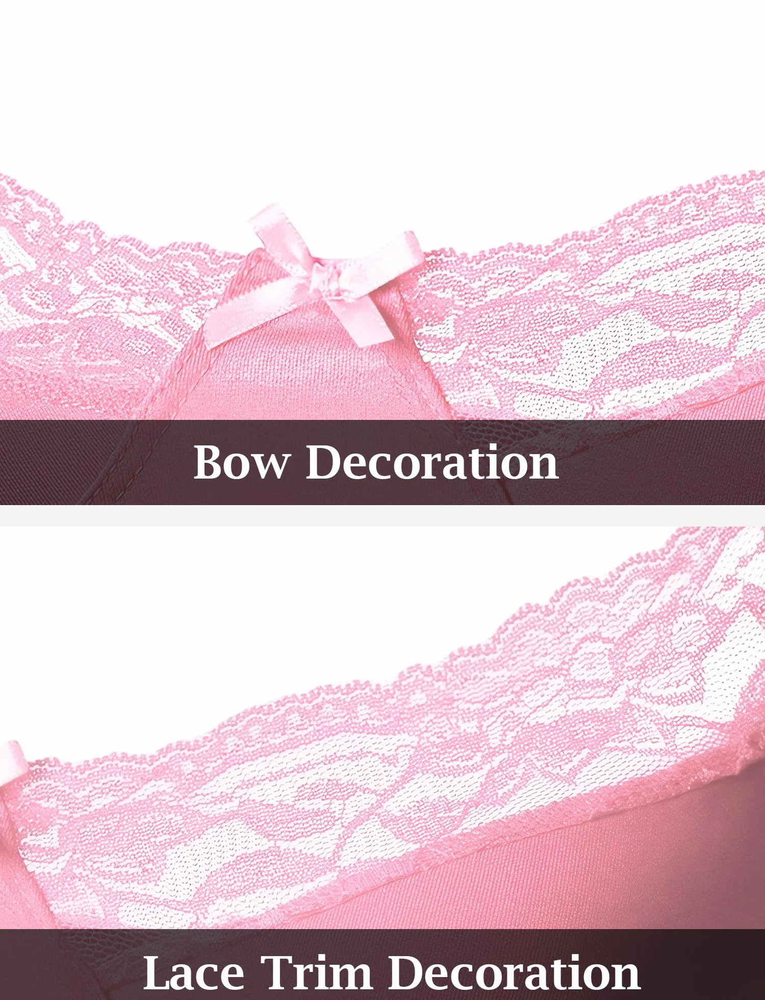 AIEOE Sissy - Set di biancheria intima in pizzo sexy, reggiseno e mutandine leggere, set di lingerie gay incrociato, reggiseno e slip in pizzo, mutandine S-XXL