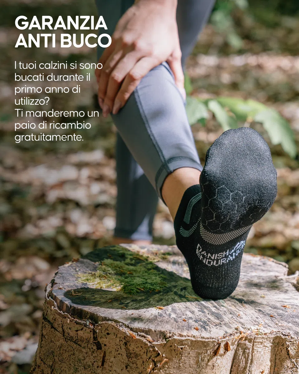 DANISH ENDURANCE Calzini Corti da Corsa, Anti-Vescica, Calze Tecniche Sportive da Running, per Uomo e Donna, 5 Paia
