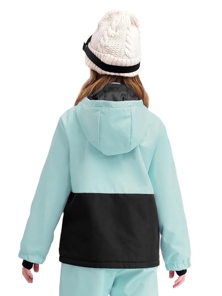 dPois Giacca Sci Bambina con Cappuccio Giacche da Neve Leggero Impermeabile Ski Jacket Cappotto da Trekking Montagna Outdoor Abbigliamento da Sci Snowboard Campeggio