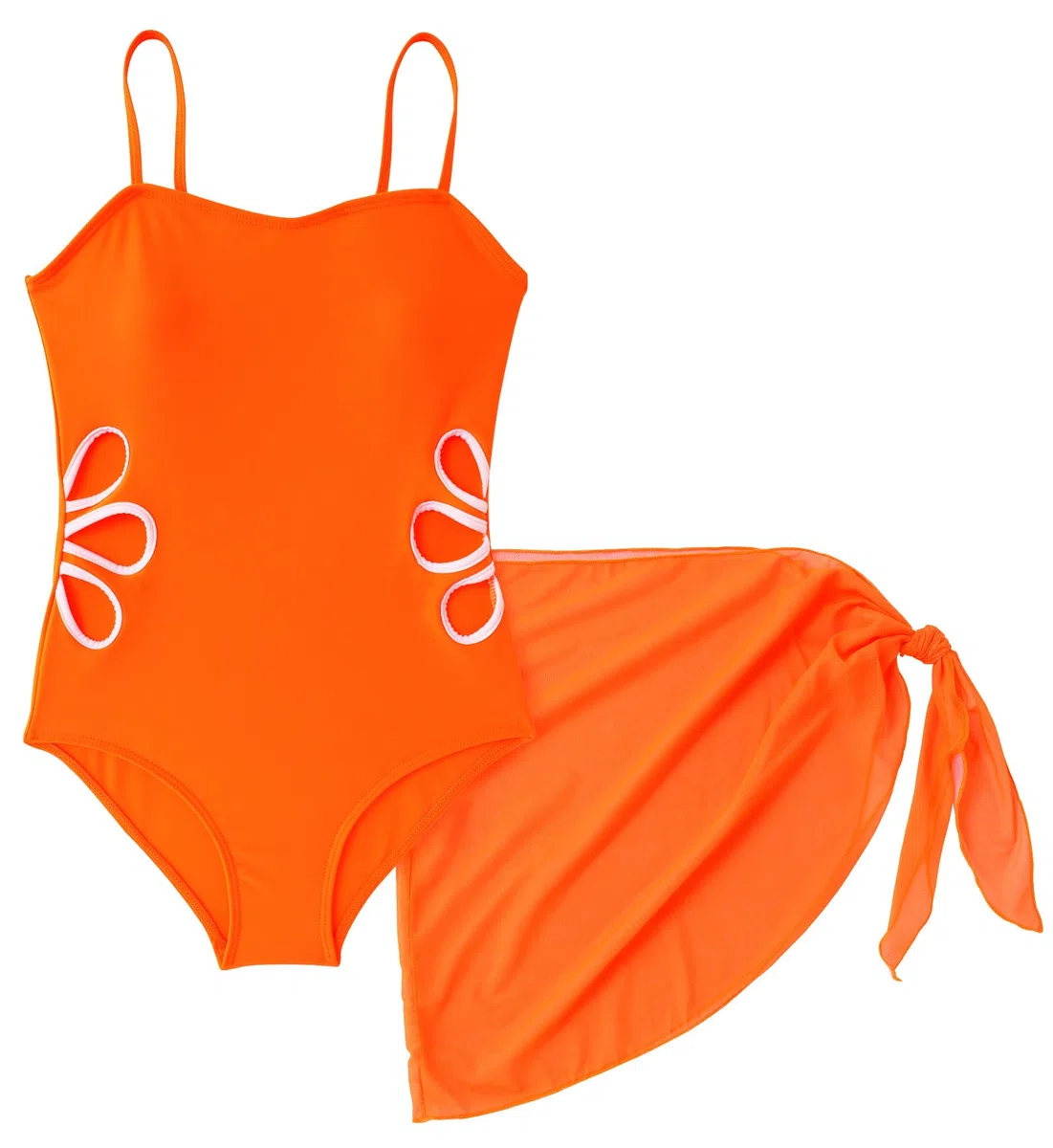 Happy Cherry Costume da Bagno 2 Pezzi Adolescente Ragazza Tuta con Copricostume Sarongs Set da Spiaggia Piscina