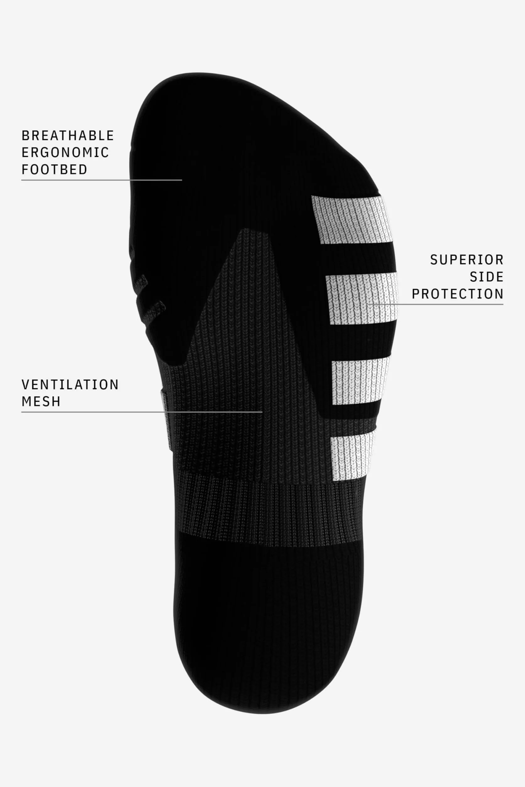 Powerlight - Calzini da hockey su ghiaccio, ultra leggeri, ad asciugatura rapida, senza cuciture, con protezione contro i lacci e vestibilità perfetta sul pattino, colore: Nero