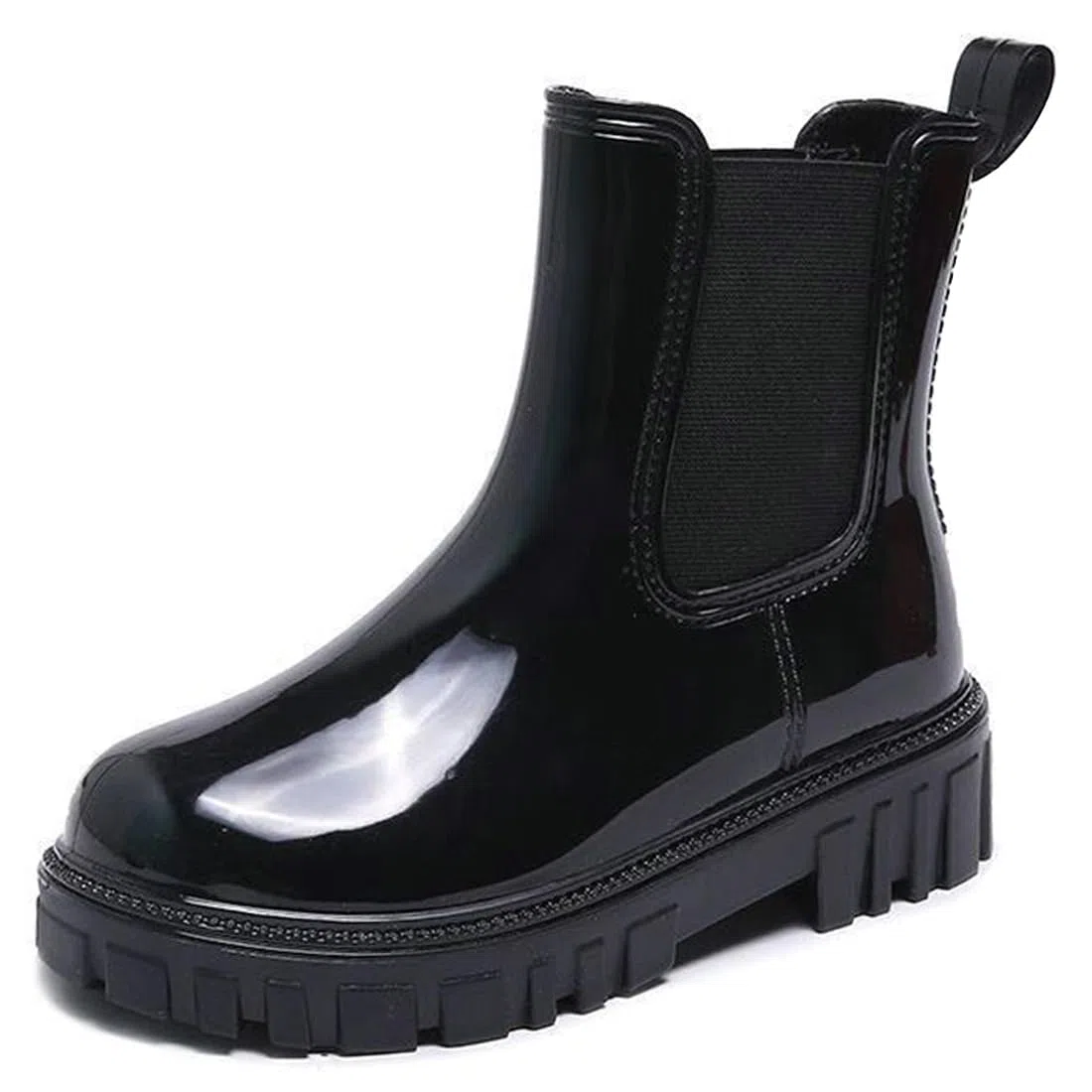Harssidanzar Donna Stivaletti Pioggia Impermeabili Chelsea Boots,Stivali da pioggia antiscivolo e scarpe da giardino per donne con solette confortevoli HL211EU