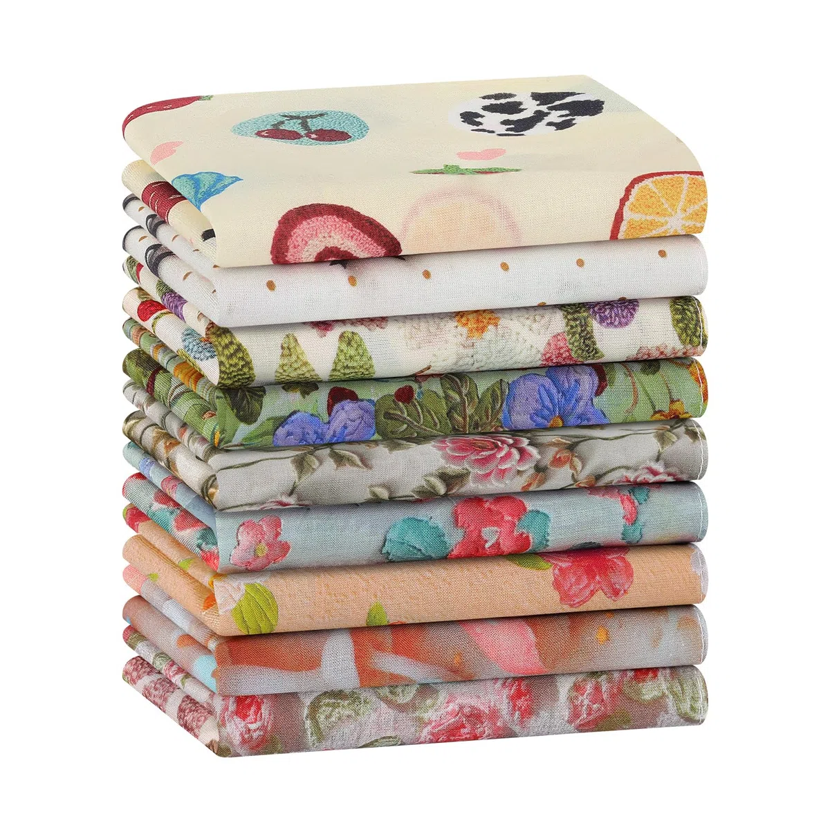 HOULIFE Fazzoletti floreali da donna in cotone fazzoletti da donna vintage fazzoletti con motivo floreale per donna retrò fazzoletto da donna