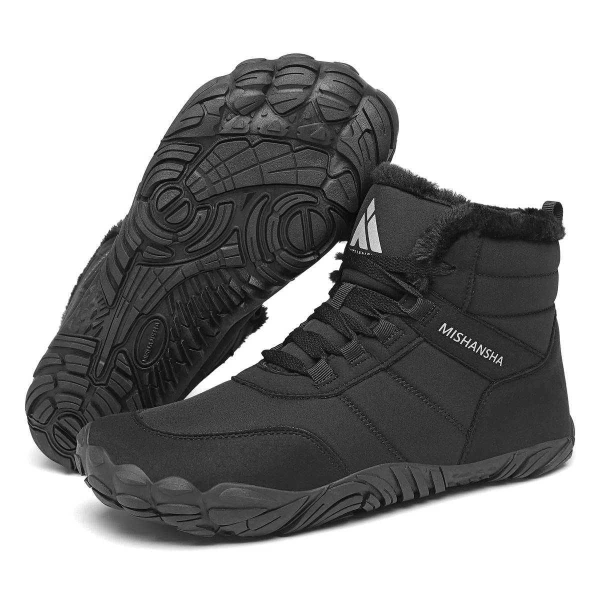 Mishansha Scarpe Stivali Invernali per Uomo Donna - Caldo Imbottito Resistente all'Acqua Gr.36-48