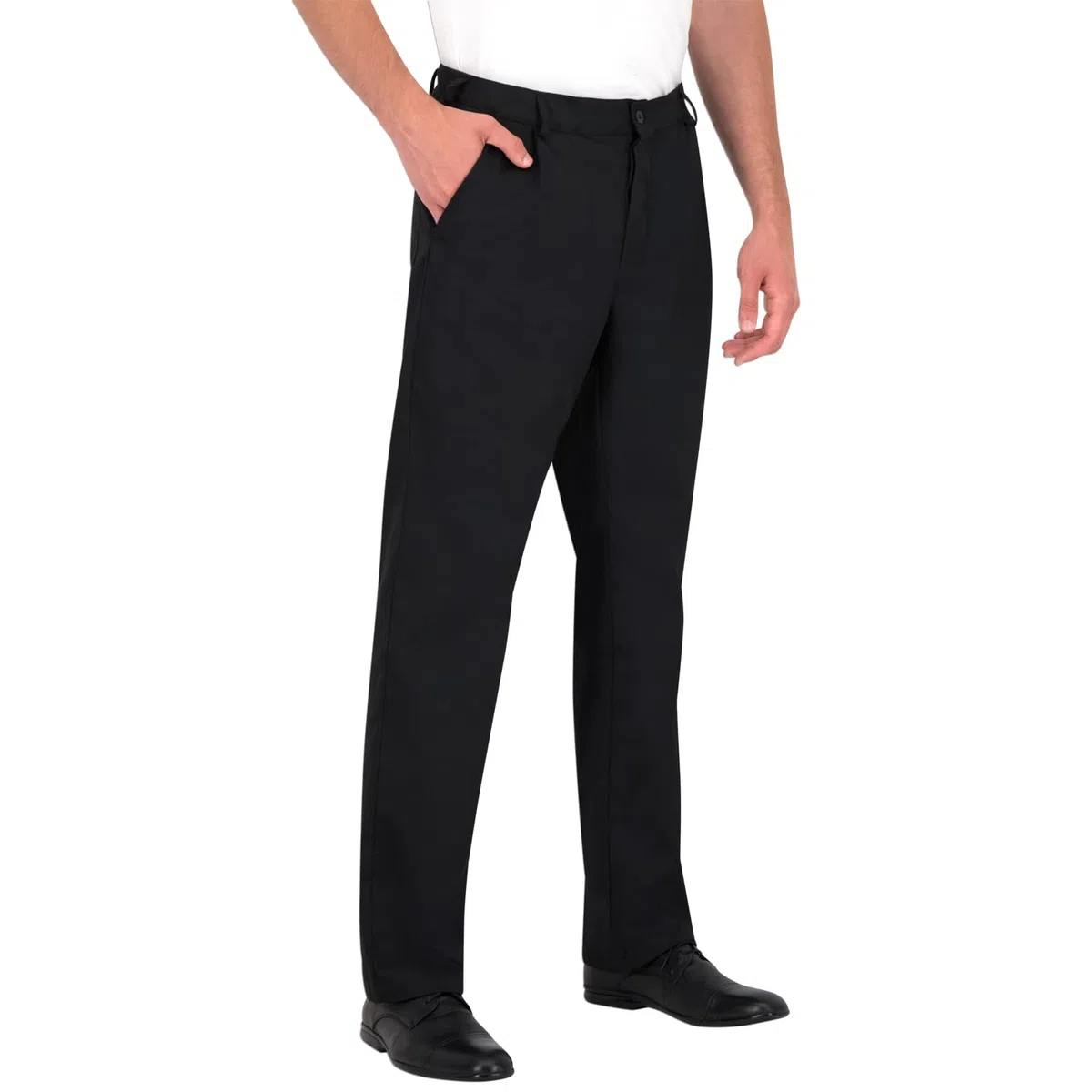 PALLTEX ARZAK Pantaloni Cuoco Uomo Pantaloni da Cuoco Uomo con 3 Tasche, Bottone e Elastico in Vita EN 13688