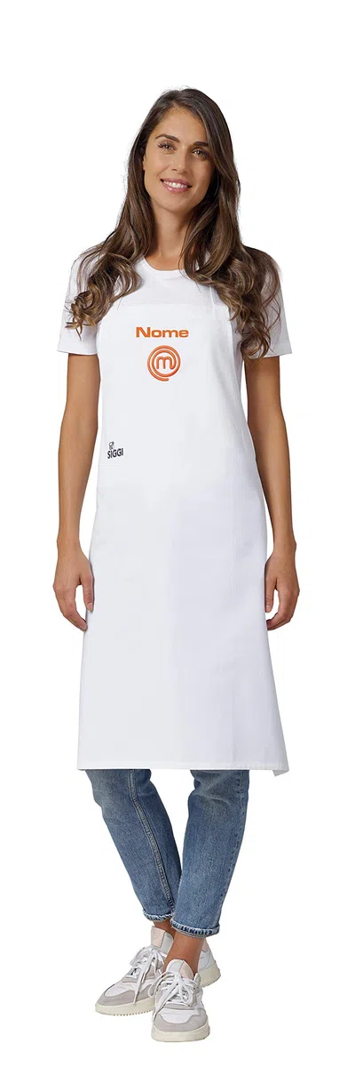 Siggi Grembiule Master chef Italia Ufficiale - Con Ricamo Nome Personalizzato - Originale - Unisex - Idea Regalo