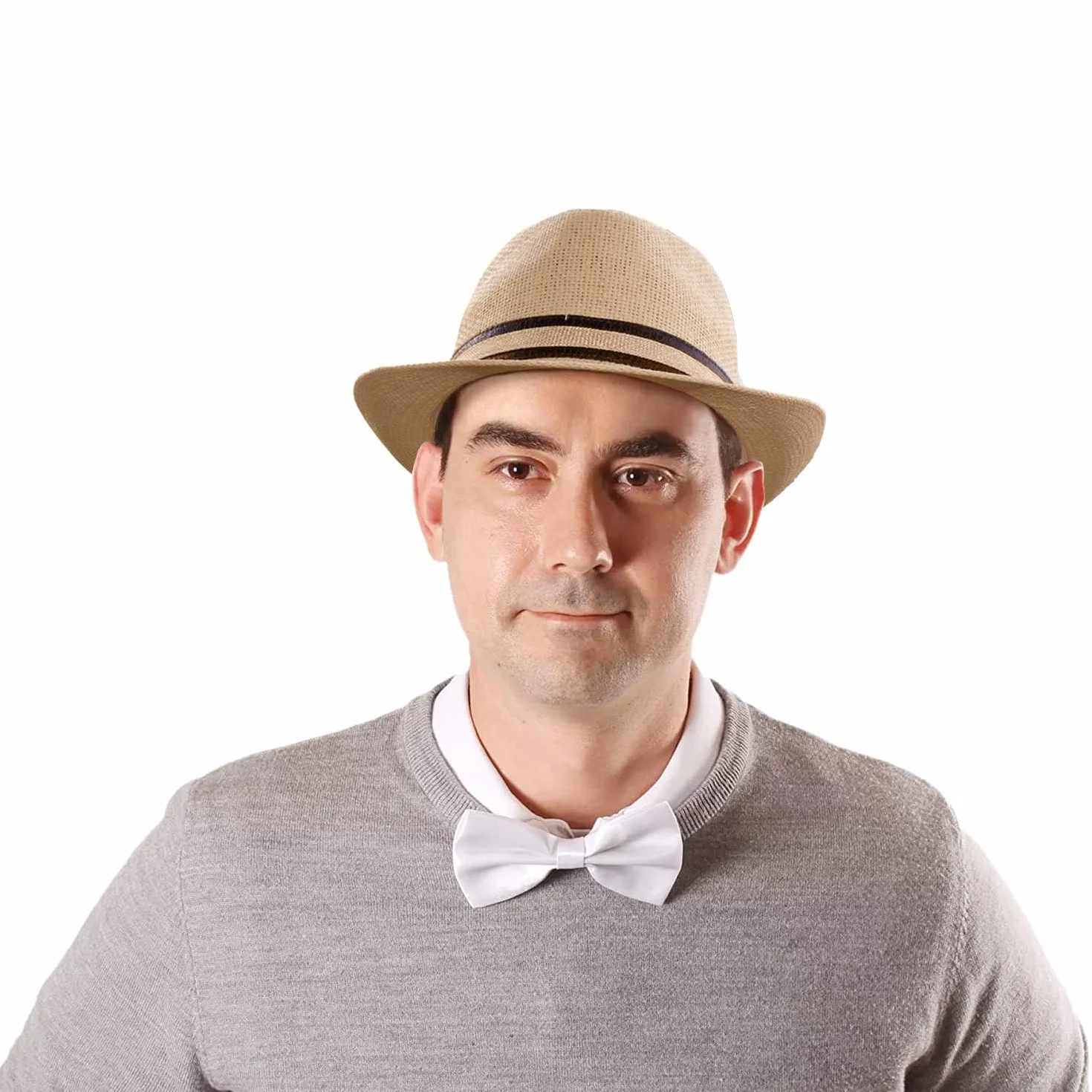 Cappello Paglia Uomo Donna Fedora Borsalino Trilby Berretto Panama Estate Spiaggia ala Corta Moda Unisex
