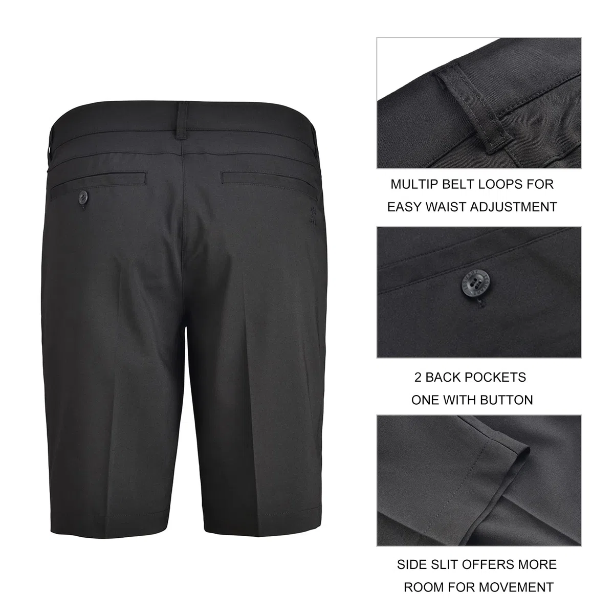Lesmart Pantaloncini da golf da donna, leggeri, elasticizzati, al ginocchio, lunghezza al ginocchio, da donna, bermuda