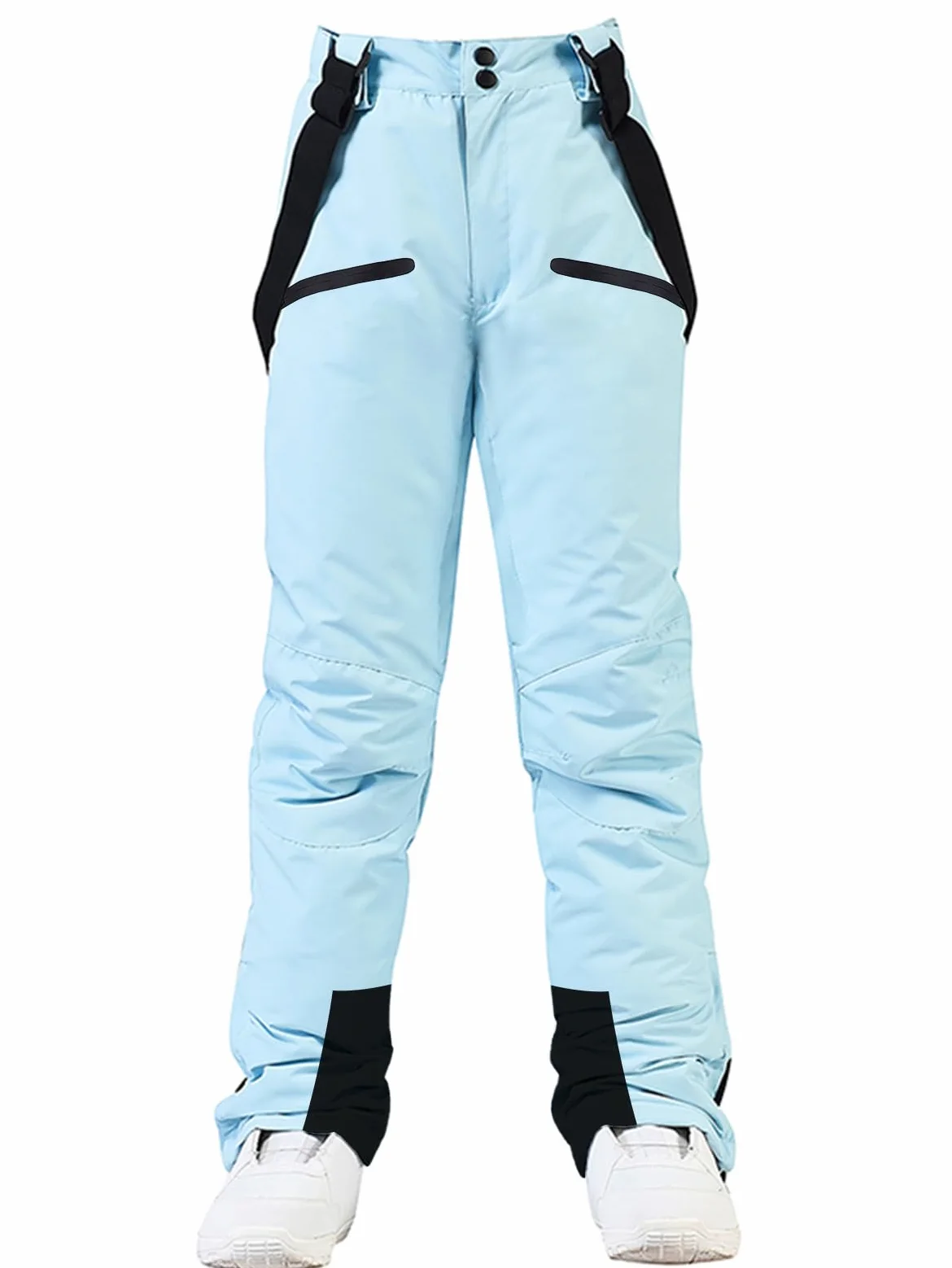 HOUZONIY Pantaloni Sci da Donna, Pantaloni Termici da Donna Pantaloni da Sci Invernali da Esterno, Pantaloni da Sci Antivento Traspiranti Caldi e Traspiranti, Apertura con Cerniera