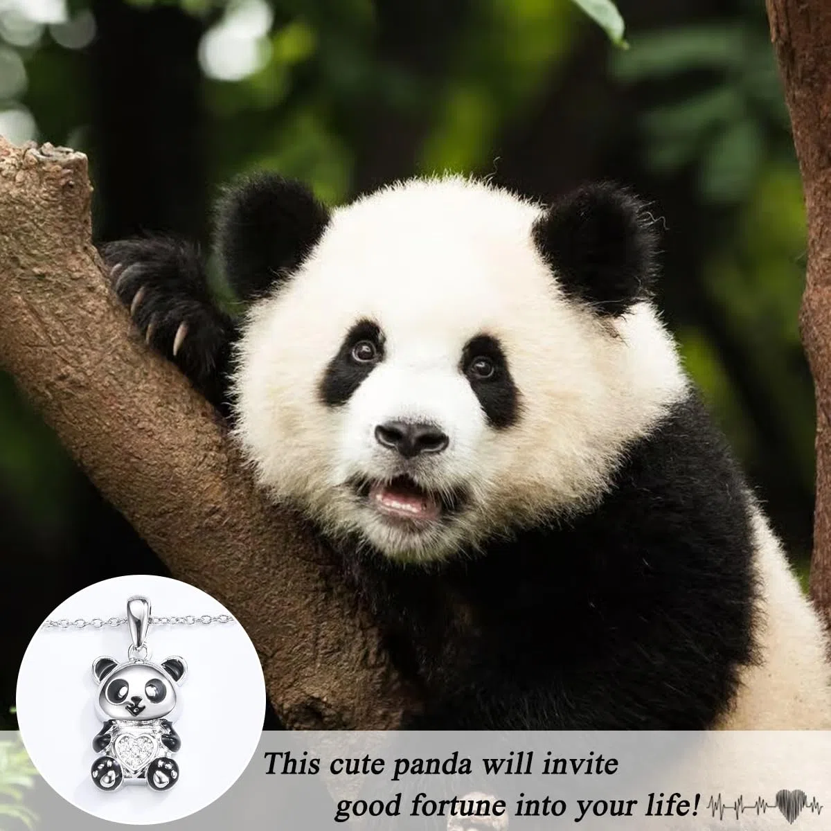 Regali Panda per ragazze, collana panda in argento per bambini, regali di compleanno, Natale e laurea per ragazze adolescenti, riempitivi per calze di Natale