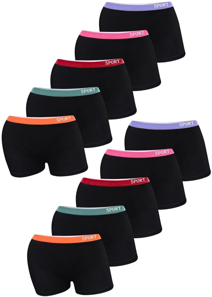 LOREZA® Mutandine da Bambina in Cotone - Modello Boxer - Stile Hipster - 2-15 Anni