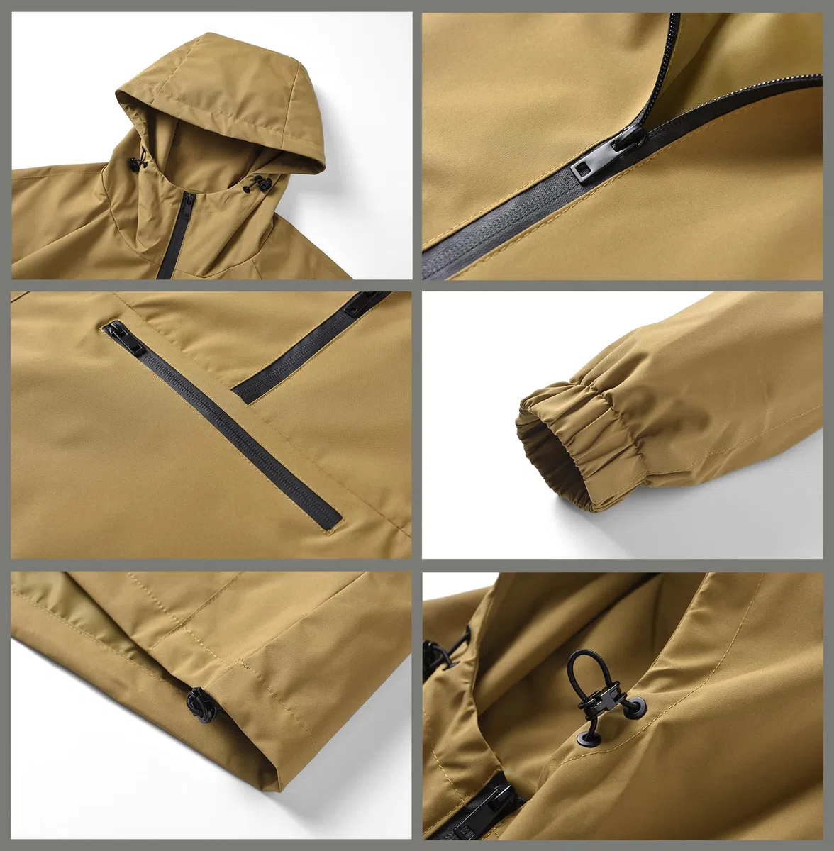 Felpa con Cappuccio Uomo 1/2 Zip Anorak Giacca Sportiva Giacca Antivento Impermeabile Softshell Legere Cappotto Primavera Autunno Adatto Escursioni
