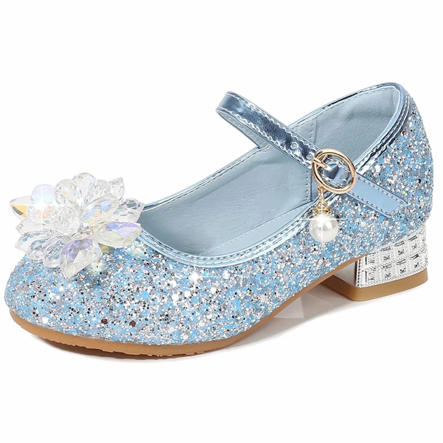New front Bambine e Ragazze Scarpe col Tacco Principessa Scarpe da Principessa Scarpe per Costumi e Travestimenti Natale Carnevale martedì Grasso Regali Compleanno Antiscivolo