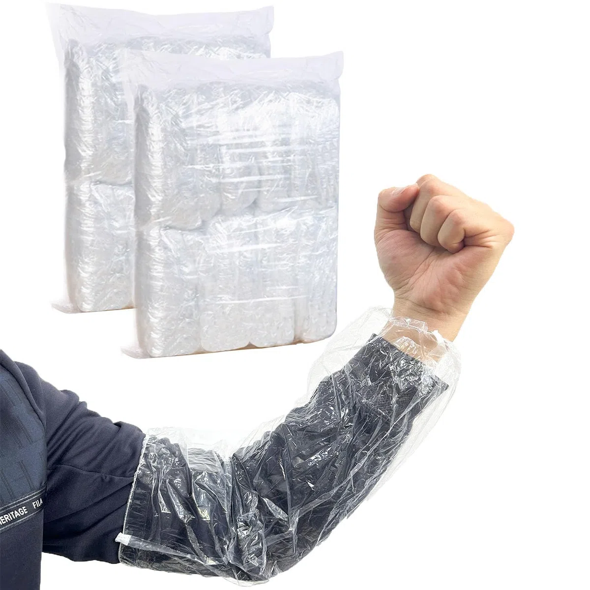 Copertura della Manica del Braccio Usa e Getta, 200 Pezzi Manicotto per Braccio Monouso per Verniciare Riparare Pulire Tatuare - Coprimaniche Monouso con Polso Elasticizzato