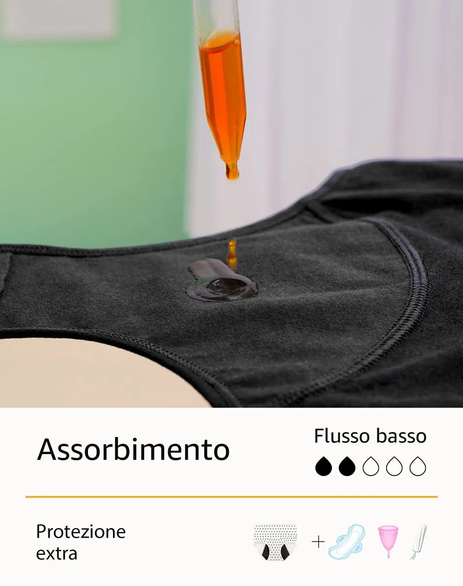 INNERSY Mutande Assorbenti Donna Vita Alta Slip Cotone Ciclo Mestruale Intimo Post Parto Pacco da 3