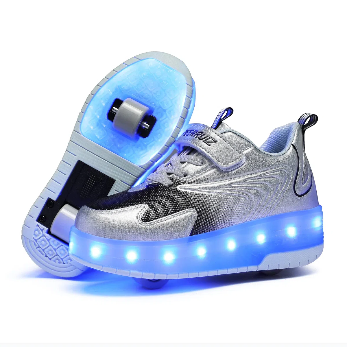 Ragazzi e Ragazze LED Glow Multicolor USB Ricarica Scarpe da Skateboarding Tecnologia Ruote Retractable Outdoor Esercizio Scarpe Sportive Regalo dei Bambini