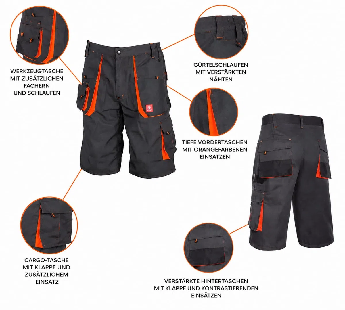 Urgent Urg-a Berfus Urgent A 44 - Pantaloni Corti da Lavoro Uomo