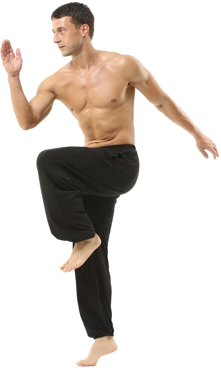 HOEREV Uomo Donna Super Soft Yoga Pantaloni Taiji Lounge Pant