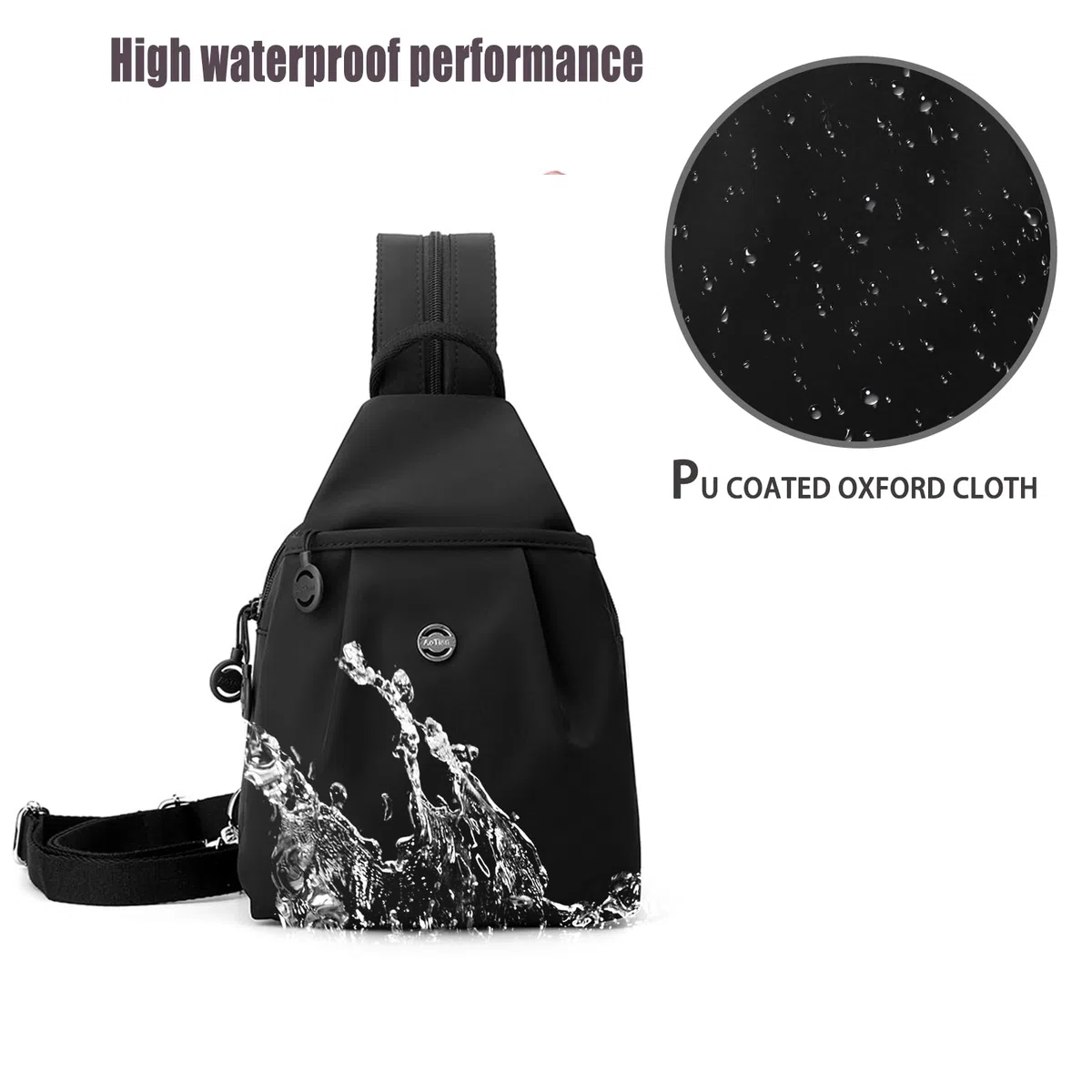 Zaino Monospalla e Zaino 2 in 1 Convertibile Uomo Donna, Borsa Zainetto Unisex in Tessuto Oxford Impermeabile, Leggero e Capiente, Ideale per Lavoro, Viaggio e Tempo Libero