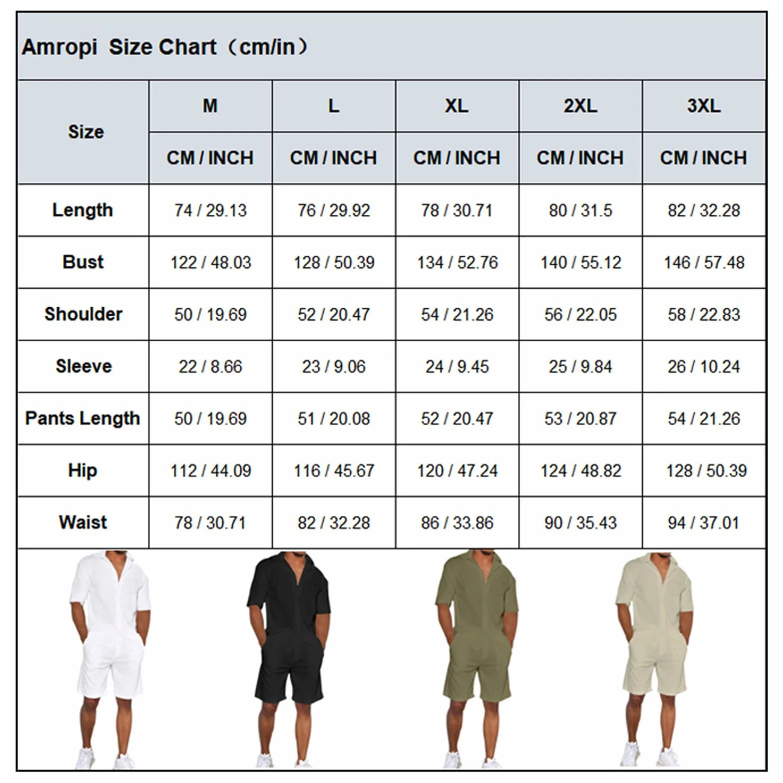 amropi Tuta Uomo Sportiva 2 Pezzi Maniche Corte Camicia Bottone e Pantaloncini Estiva Completo