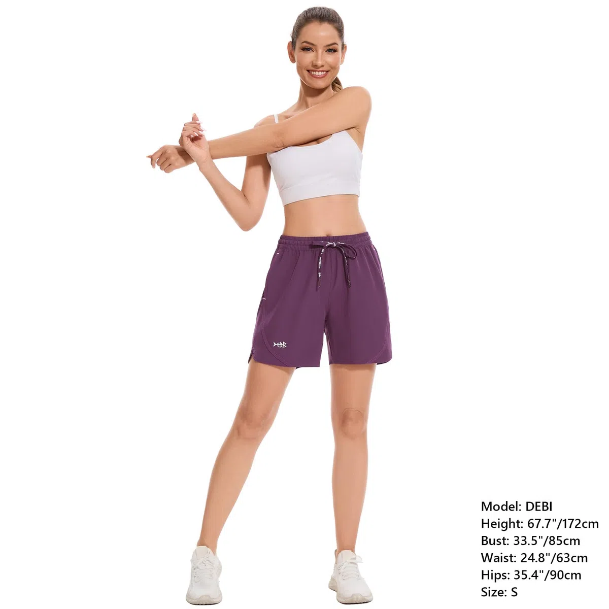 Bassdash UPF 50+ Donna Pantaloncini Shorts da 5” Leggeri per Trekking Escursionismo Impermeabili ad Asciugatura Rapida con Cerniera FP05W