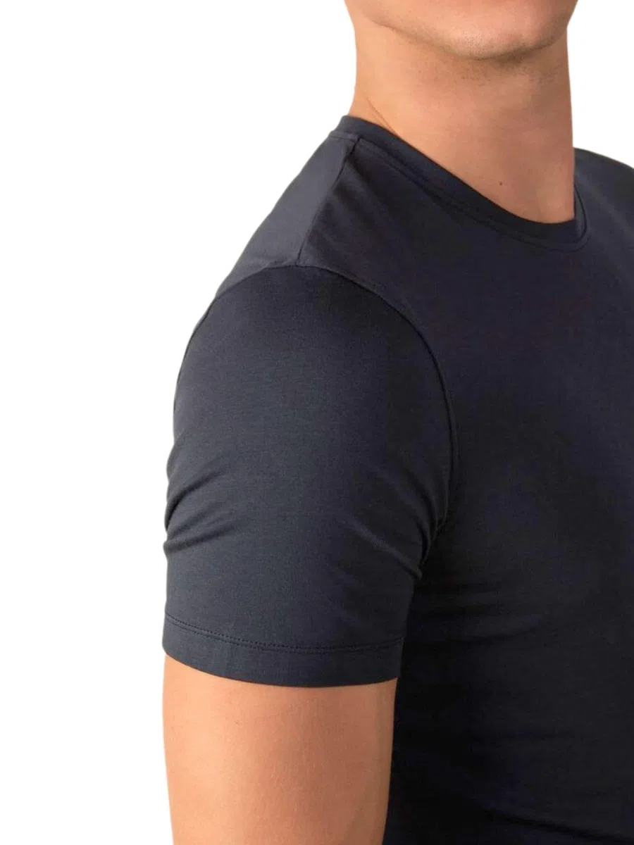 Liabel 2 Maglie Termiche Uomo 100% Caldo Cotone Interlock Nuova Maglia Termica Uomo in Thermocotton Soffice e Vaporosa Maglia Intima Uomo Cotone Bianche o Nere S-XXL