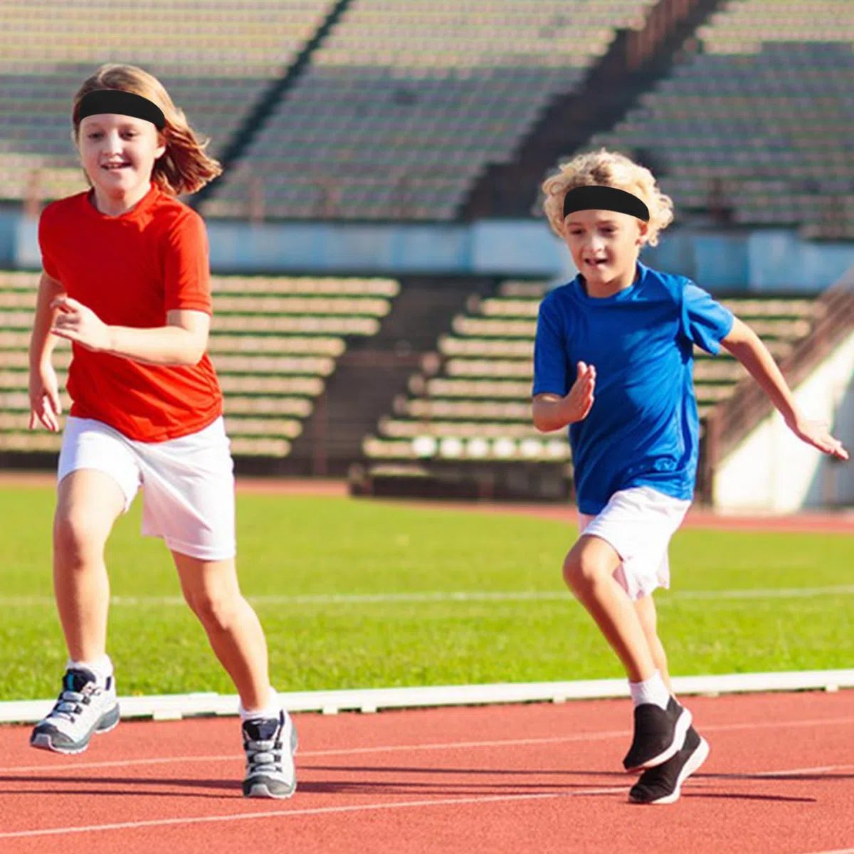 Fasce per bambini, 6 pezzi, fascia sportiva rinfrescante per bambini, fascia per il sudore per calcio, baseball, karate, corsa, fasce elastiche per il sudore per ragazze e ragazzi