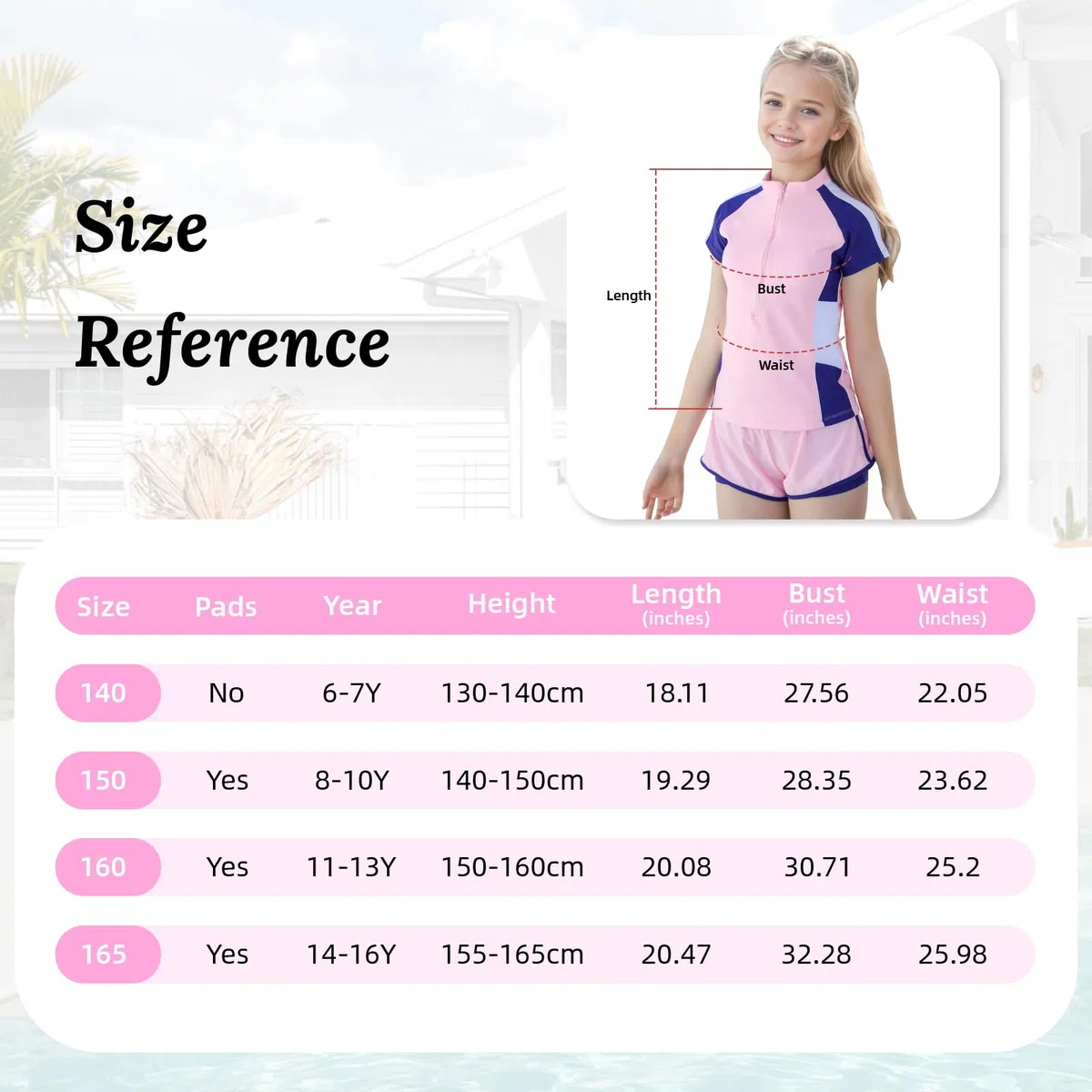 Set di Costumi da Bagno per Ragazze, Costumi da Bagno a 2 Pezzi, Pantaloncini da Bagno in Spiaggia, Protezione UV, Costumi da Bagno ad Asciugatura Rapida