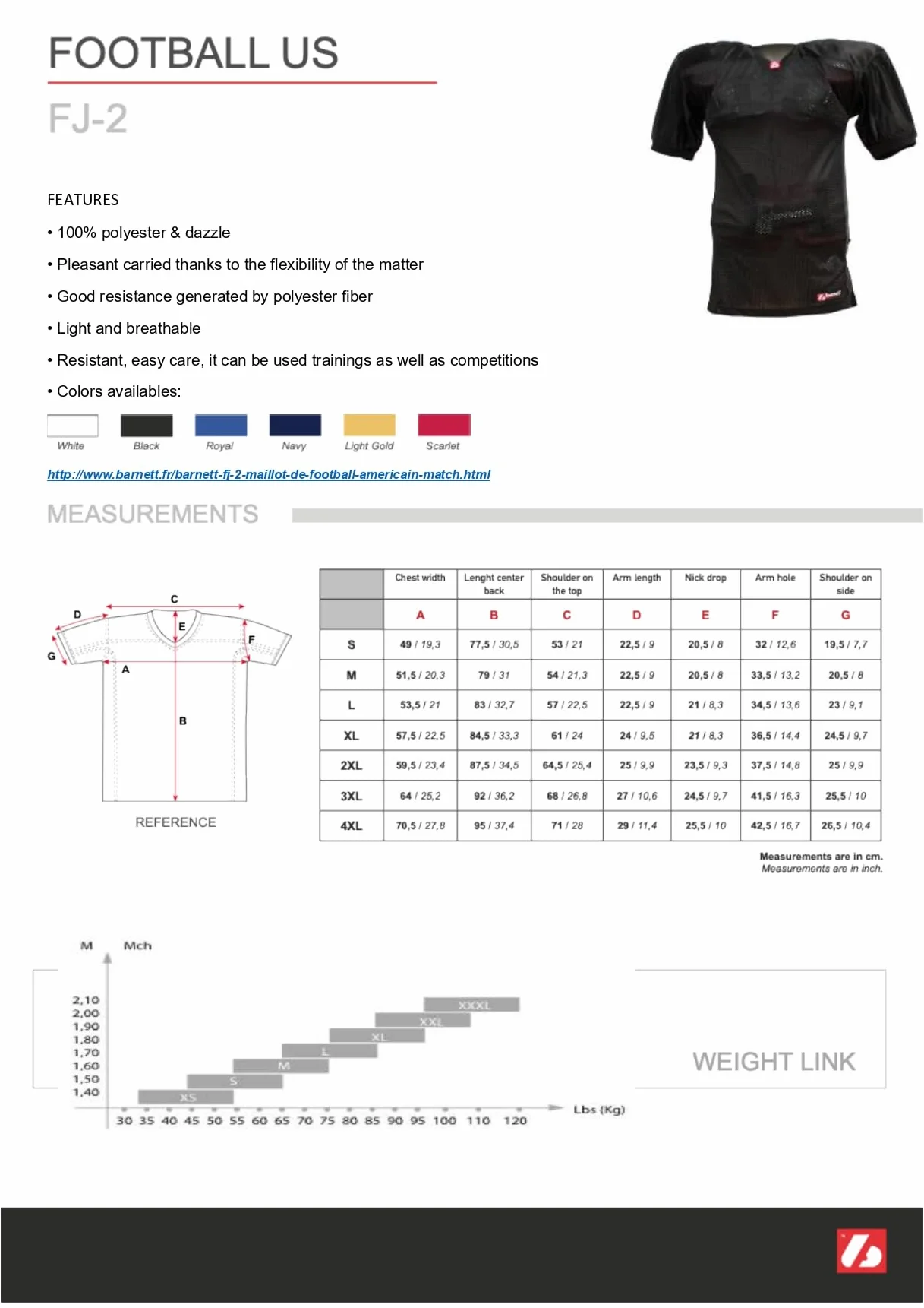 Barnett Fj-2 Maglia Unisex - Adulto