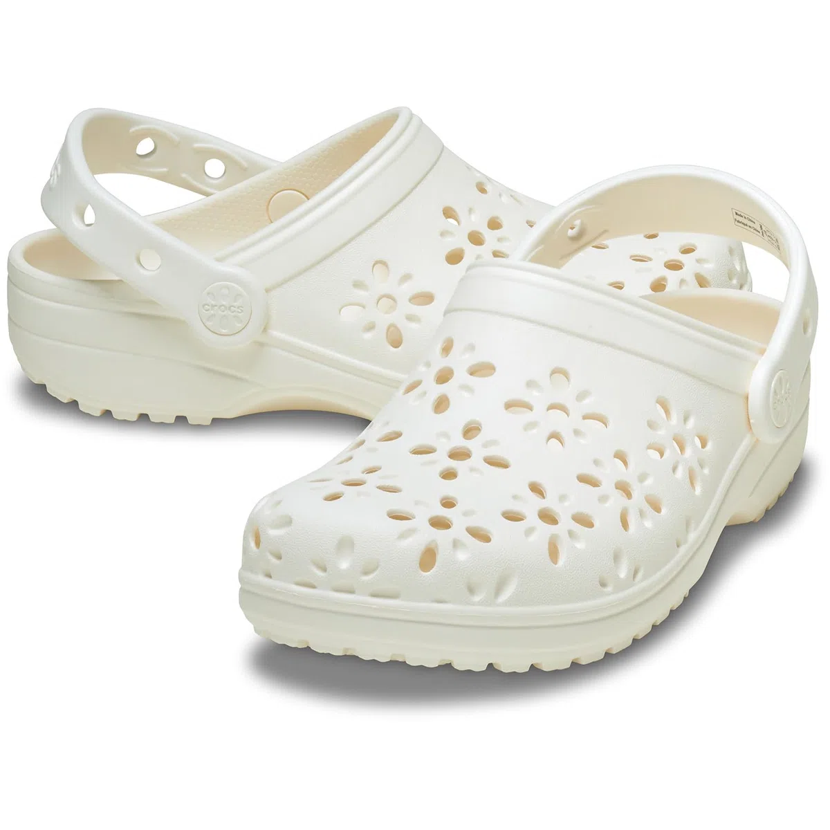 Crocs Classic Floral Cut out Clog K, Zoccoli Unisex - Bambini e Ragazzi