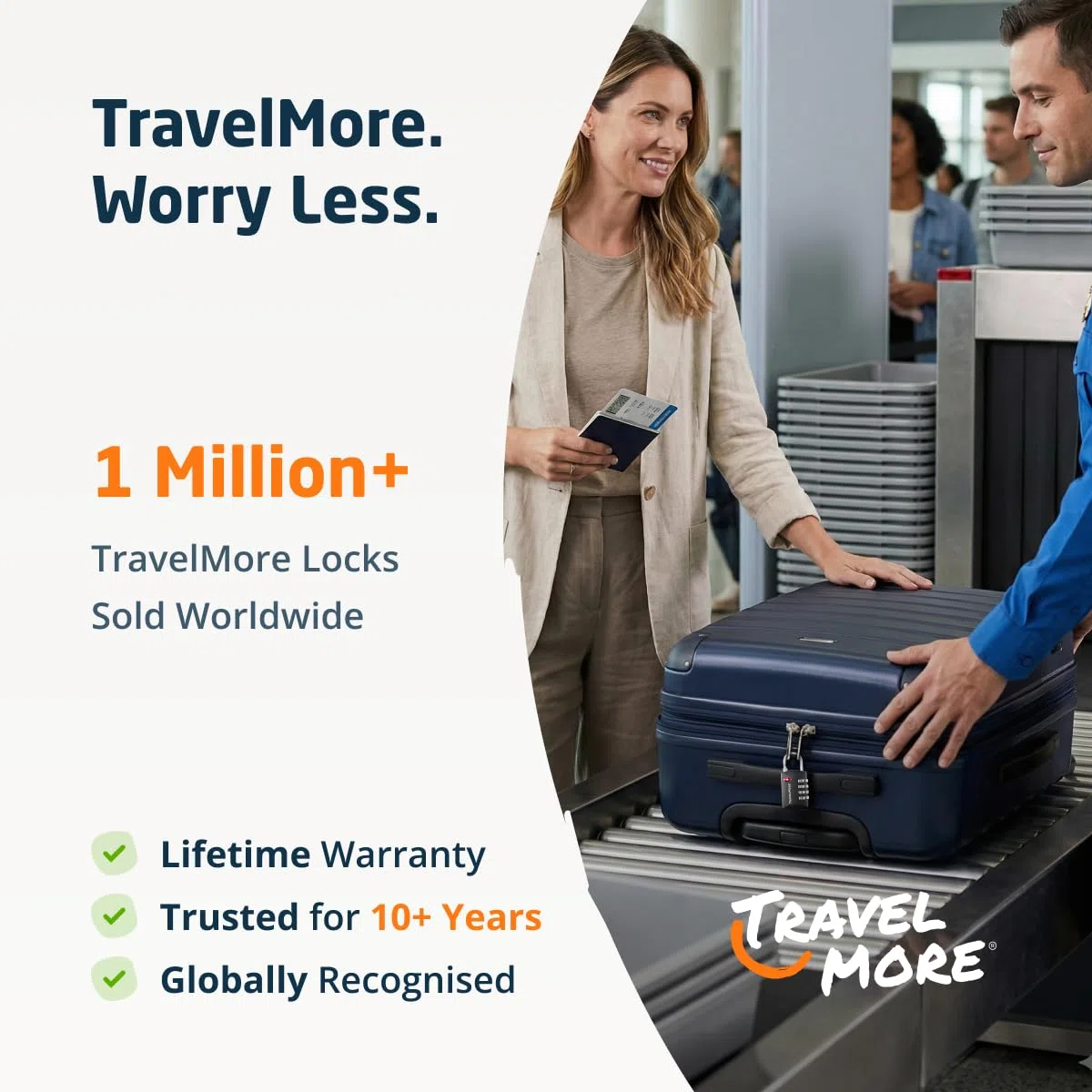 Lucchetto Valigia TSA Approvato | Lucchetti da Viaggio con Combinazione a 4 Cifre | Ideale per Valigia, Zaino, Borsa da Viaggio, Armadietto, ecc. | Confezione da 5 (Nero)