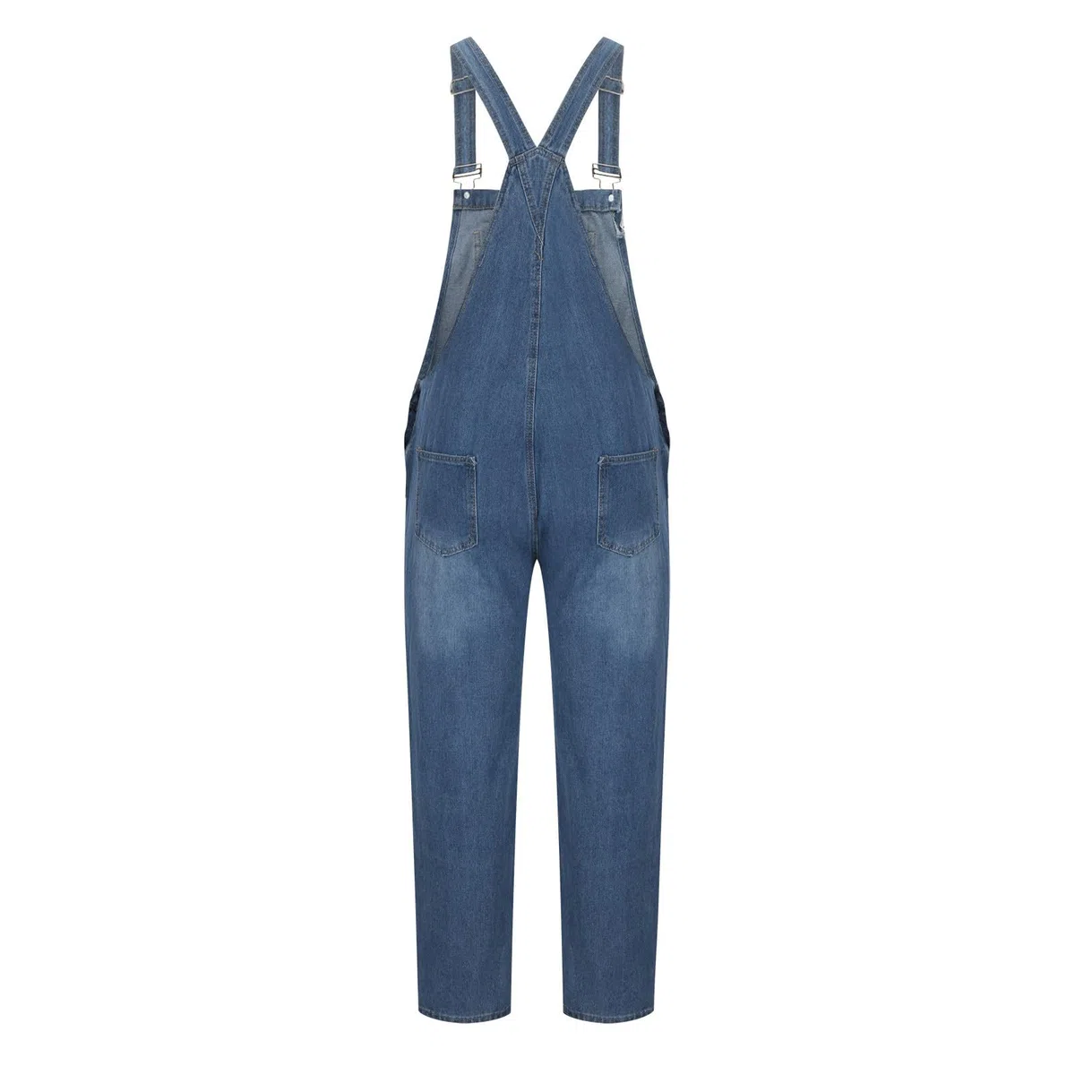 2024 Salopette da Uomo Jeans in Denim Casual Taglie Forti Cotone Pantaloni Strappati Uomo in Tinta Unita Salopette Uomo Jeans Slim Fit con tasche Moda multi tasche Jumpsuit da Lavoro con Bretelle