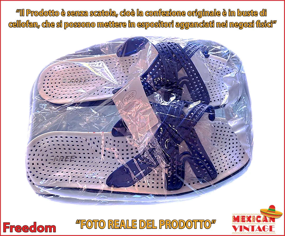 Generico Ciabatte Uomo Vintage Messicano, Free Mexico Antiscivolo Scogli Mare Piscina, Drainage System Sistema di Drenaggio