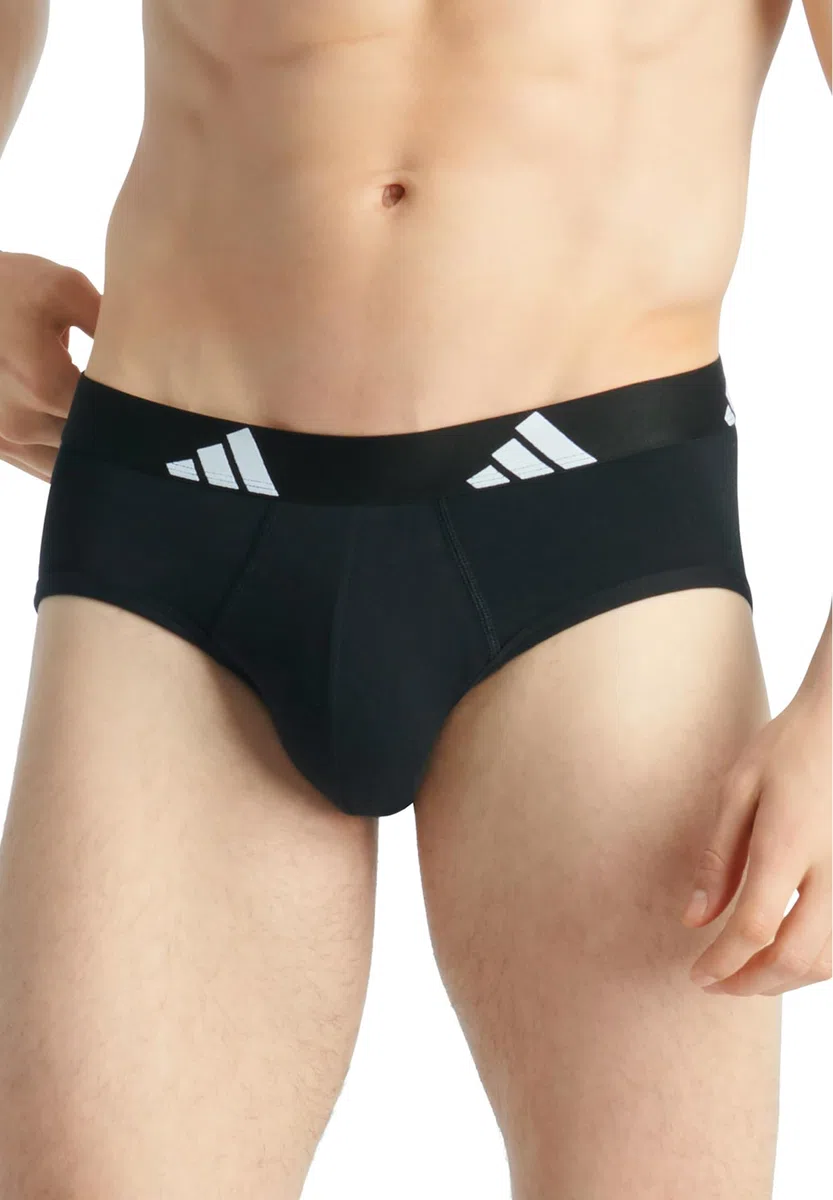 Adidas Adidas Herren Unterwäsche Slip 3er Pack - Brief (3pk) - Active Flex Cotton Intimo Uomo (Pacco da 3)