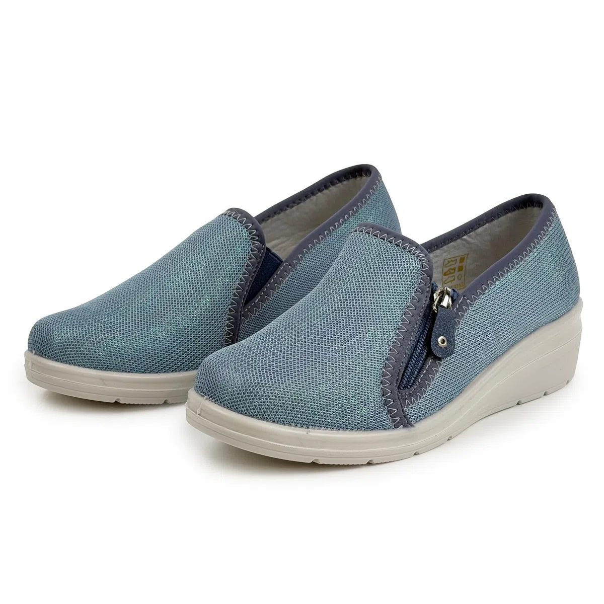 JOMIX Scarpe Donna Slip On Comode con Zeppa Sneakers da Camminata Leggere Traspiranti Senza Lacci Scarpe Casual con Suola Antiscivolo