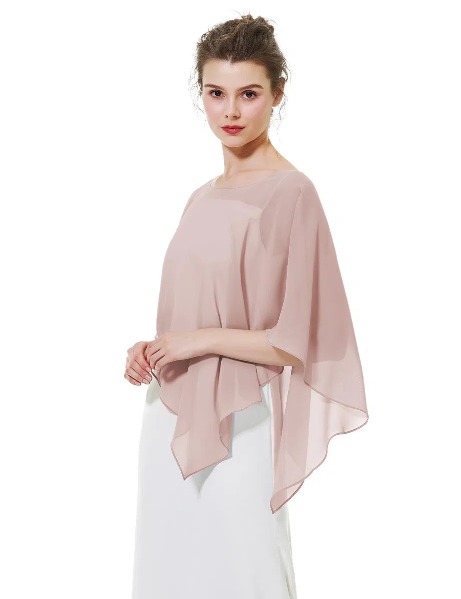 BEAUTELICATE Scialle Coprispalle Elegante Donna Stola Chiffon Scialli Cape Mantello Donna Estivo Elegante Vintage per Cerimonia Sposa Festa