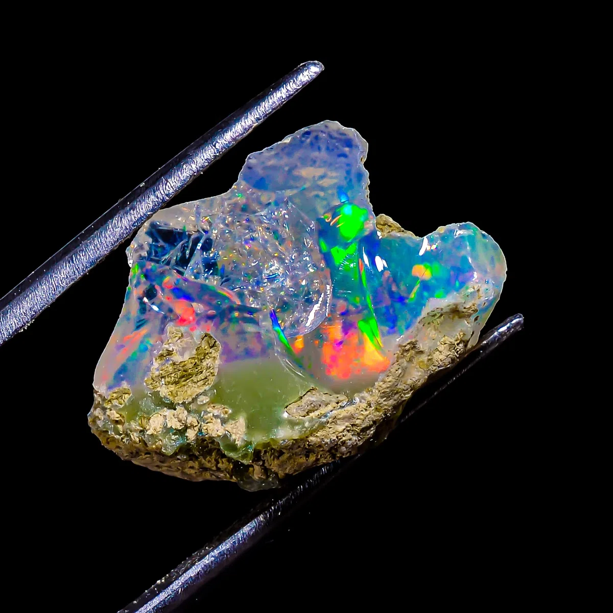 Natural Ethiopian Opal Rough Gems – AAA Quality Stone | Jumbo Fire Ethiopian Raw Crystal Rock Gemstone for Jewelry Making & Wire Wrapping