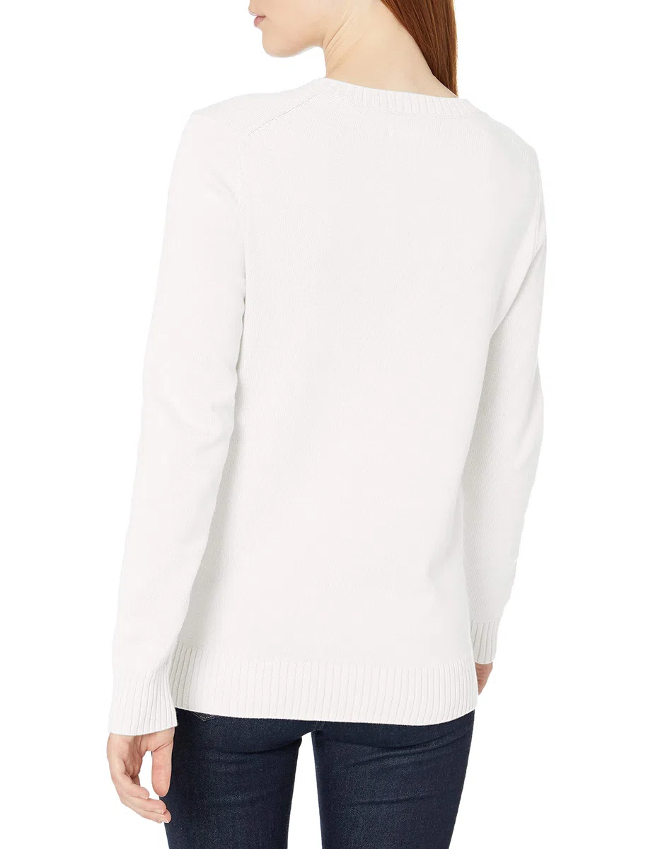 Amazon Essentials Maglione A Girocollo in 100% Cotone (Disponibile in Taglie Forti) Donna